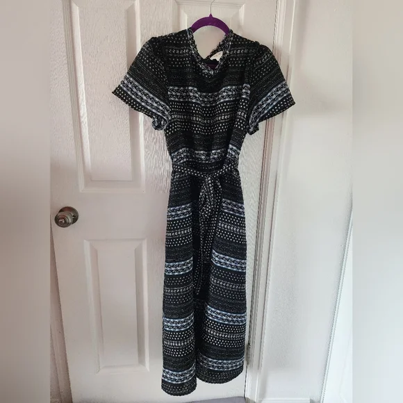 Orange Creek Black and White Patterned Dress - Picture 2 of 5